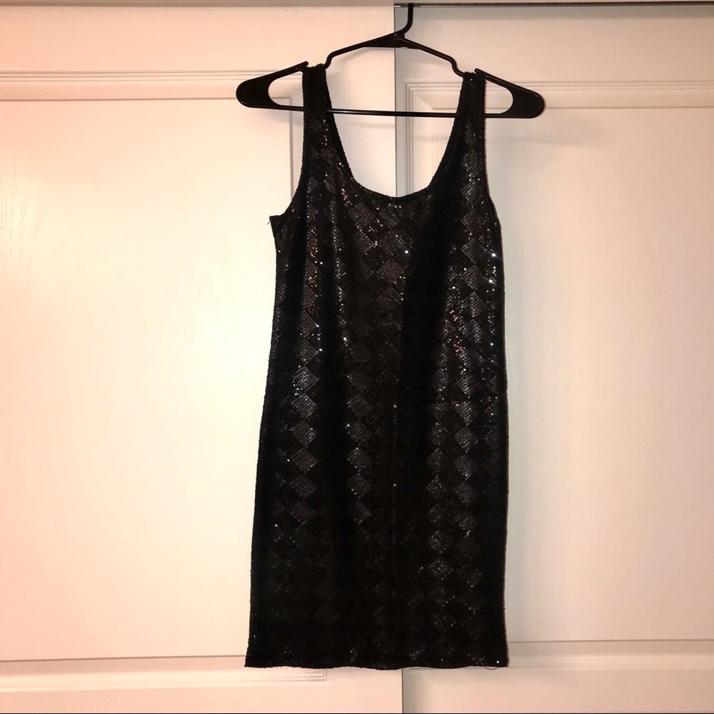 Black Sequin Party Dress